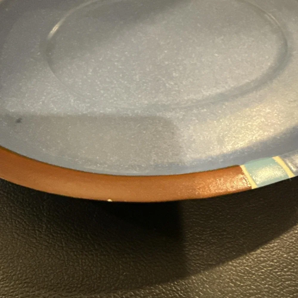 Dansk Mesa Sky Blue Stoneware‎ Gravy Boat Bowl with Under Plate Southwestern